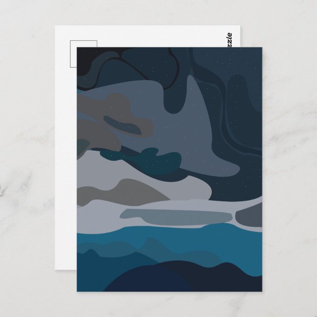 Night Stars Sky Clouds  Postcard (Front/Back)