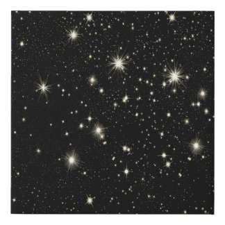 Night stars starry sky heaven faux canvas print