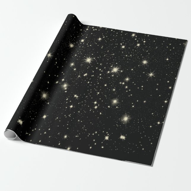 Night stars starry sky heaven wrapping paper (Unrolled)