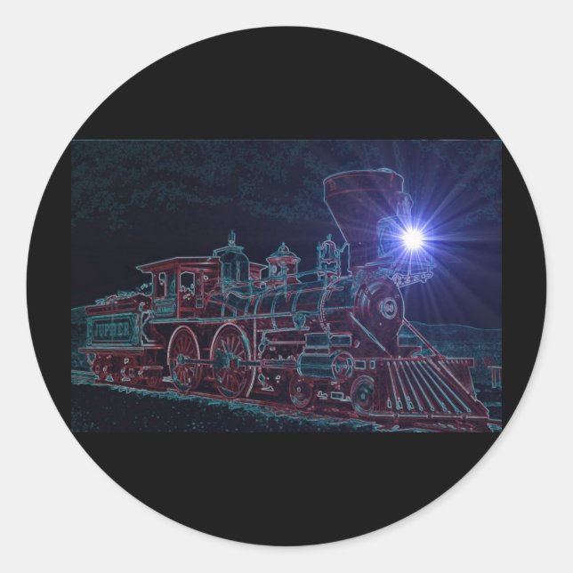 Night Steam Classic Round Sticker (Front)