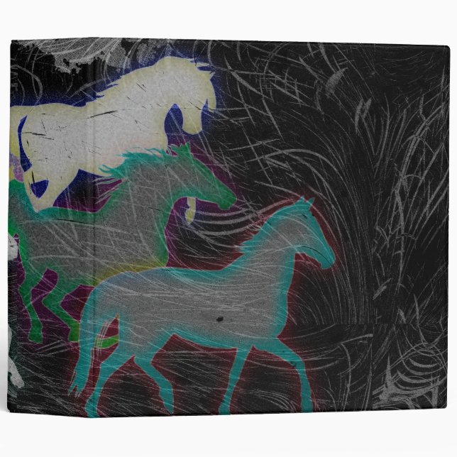 NIGHT STORM HORSE HERD 3 RING BINDER (Front/Spine)