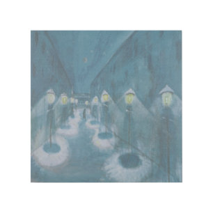 Night Street (Street By Night) (1922) Walter Grama Gallery Wrap