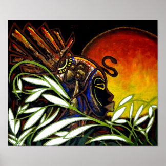 Night Sun Spirtual Melanin Goddess Poster
