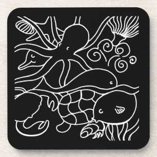 Night Swimming Beverage Coaster
