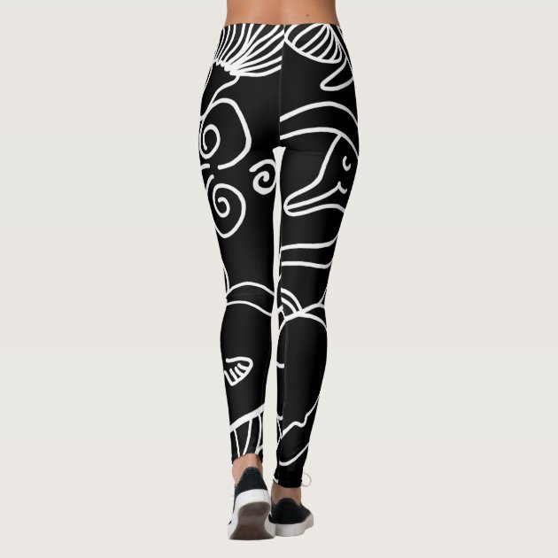 black swimming leggings