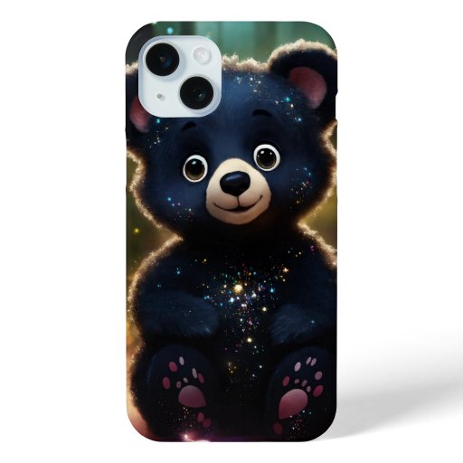 Night teddy phone cases for iPhone