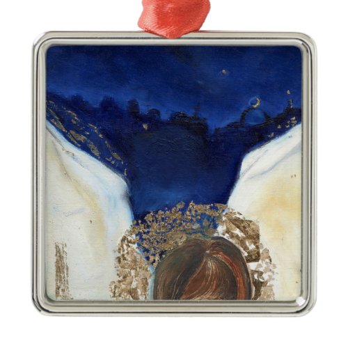 Night the angel got his wings 2014 metal ornament