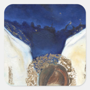 Night the angel got his wings 2014 square sticker