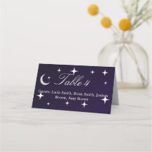 Night Themed Wedding Place Card