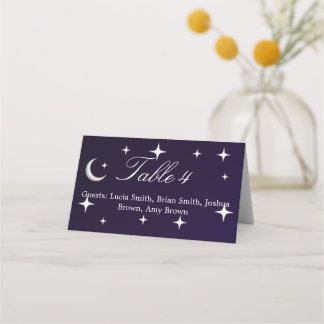 Night Themed Wedding Place Card
