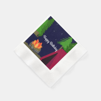 Night Time Campsite Napkins