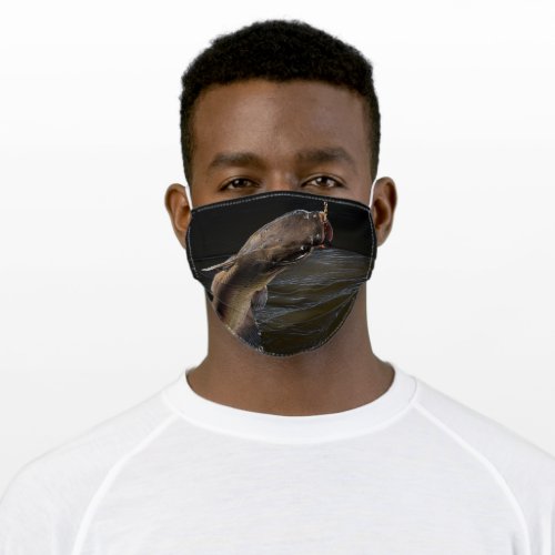 Night Time Channel Catfish Fishing Adult Cloth Face Mask