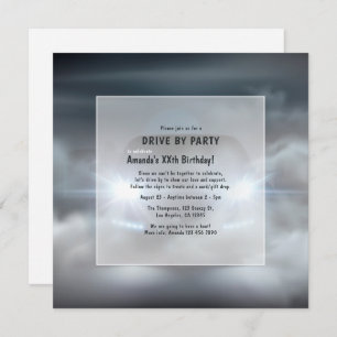 Night Time Drive By Birthday Party Invitation