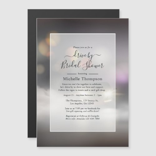 Night Time Drive By Shower Magnetic Invitation