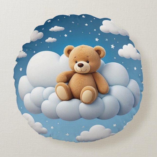 night time friend round pillow (Front)