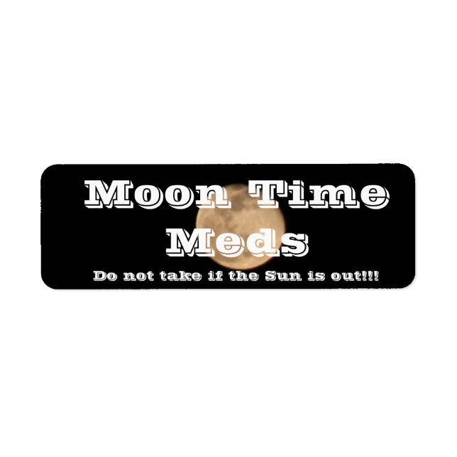 Night Time Med label (Front)