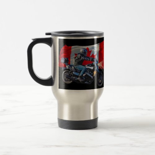 Night_time Motorcyclist Biker Travel Coffee Mug