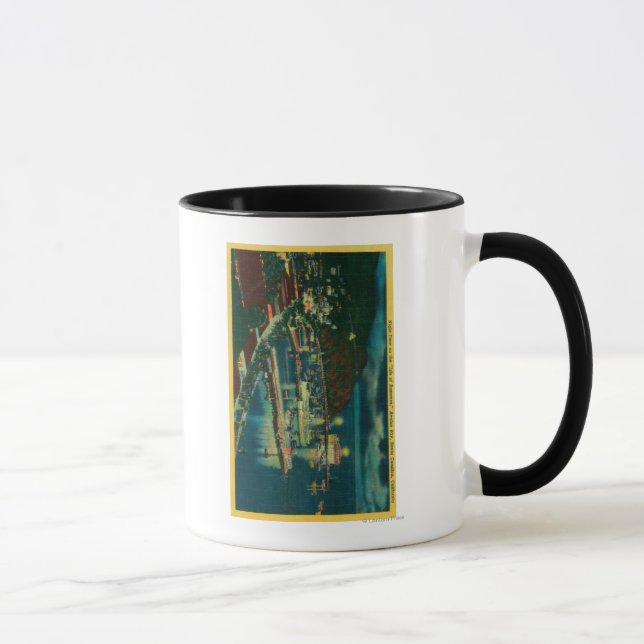 Night Time on Santa Catalina at Avalon Bay Mug (Right)