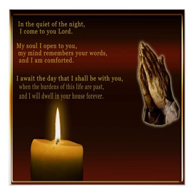 NIght time prayer poster (Front)