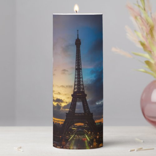 Night to Day over Eiffel tower from Trocadero Pillar Candle
