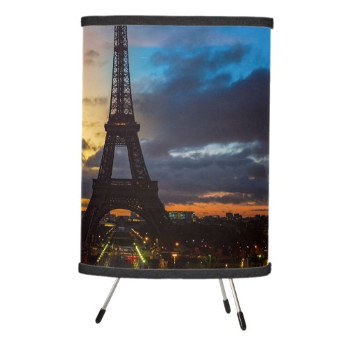 Night to Day over Eiffel tower from Trocadero Tripod Lamp