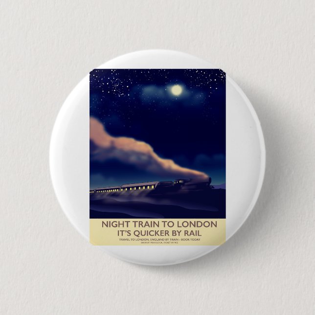 Night Train To London. Button (Front)