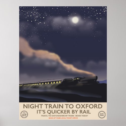 Night train to Oxford Poster