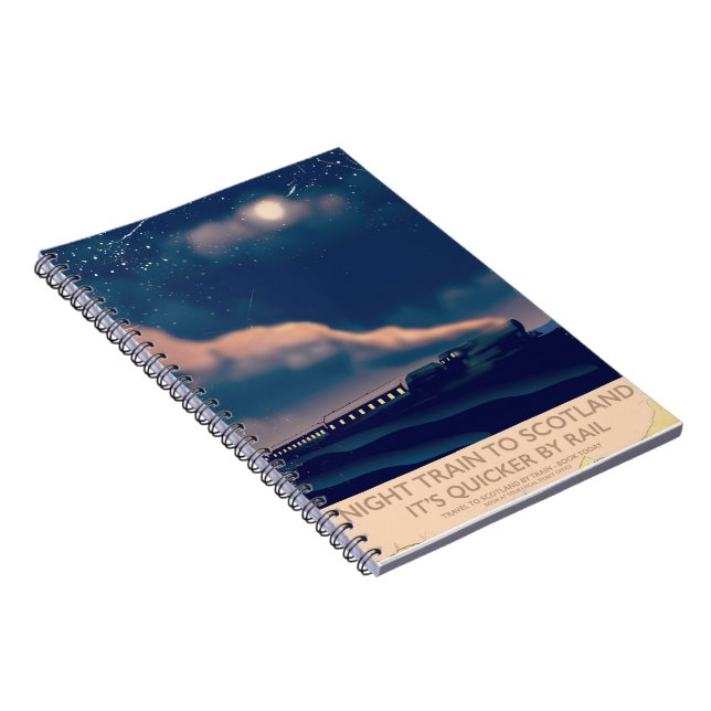 Night train to Scotland Notebook (Right Side)