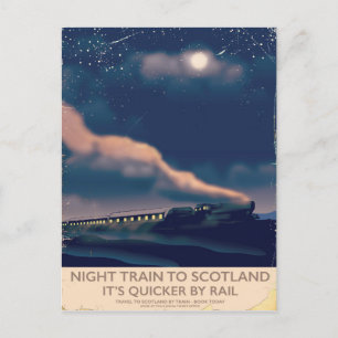 Night train to Scotland Postcard