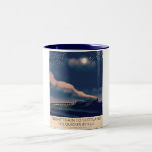 Night train to Scotland Two-Tone Coffee Mug