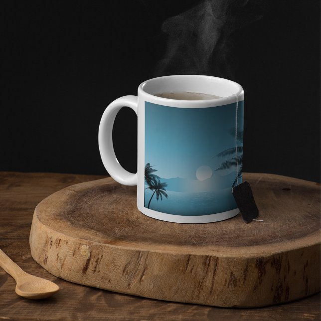 Night Tropical Scenic Coffee Mug (Creator Uploaded)