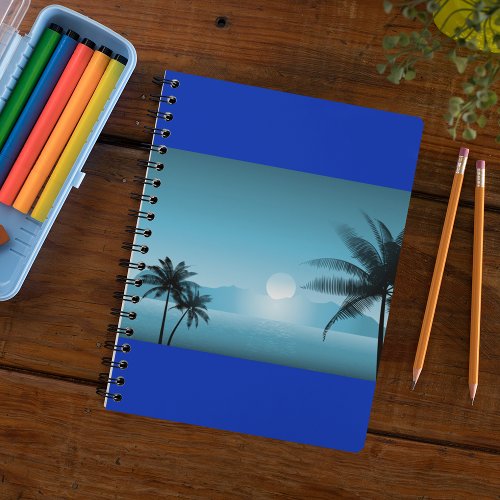 Night Tropical Scenic Notebook