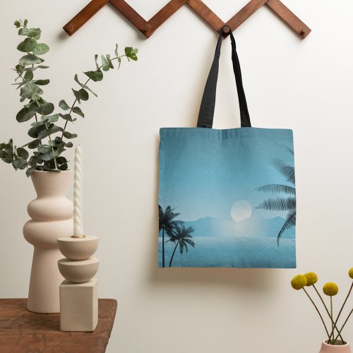 Night Tropical Scenic Tote Bag