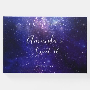 Night Under The Stars Galaxy Guest Book by starstreamdesign at Zazzle