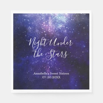 Night Under The Stars Galaxy Napkins by starstreamdesign at Zazzle