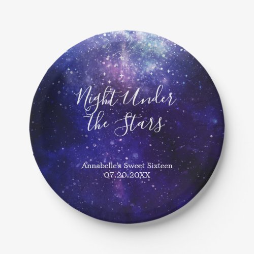 Night Under the Stars Galaxy Paper Plates