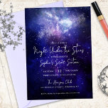 Night Under The Stars Galaxy Sweet 16 Invitation at Zazzle