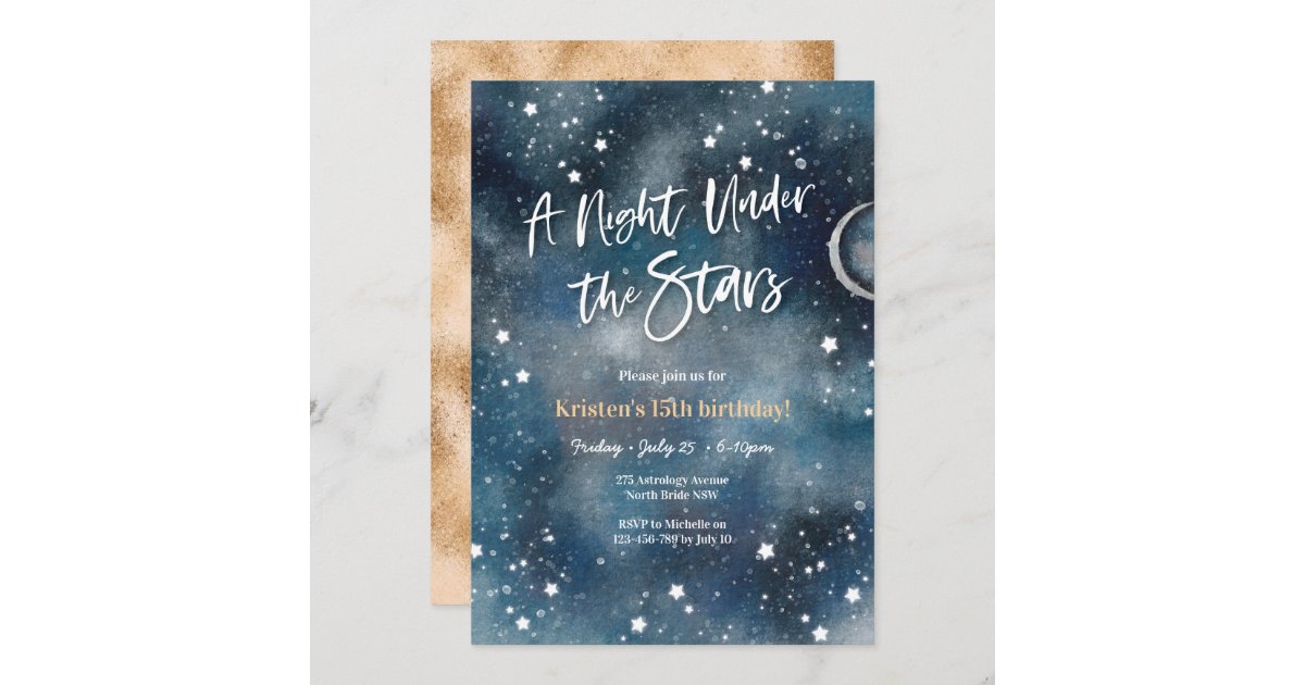 Night under the stars Party Invitation | Zazzle