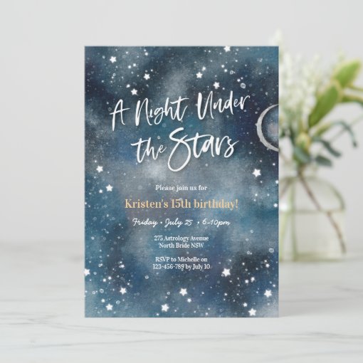Night under the stars Party Invitation | Zazzle