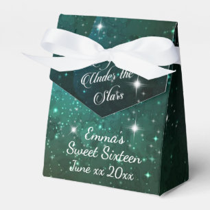 Night Under the Stars Stars Elegant Sweet 16 Favor Boxes