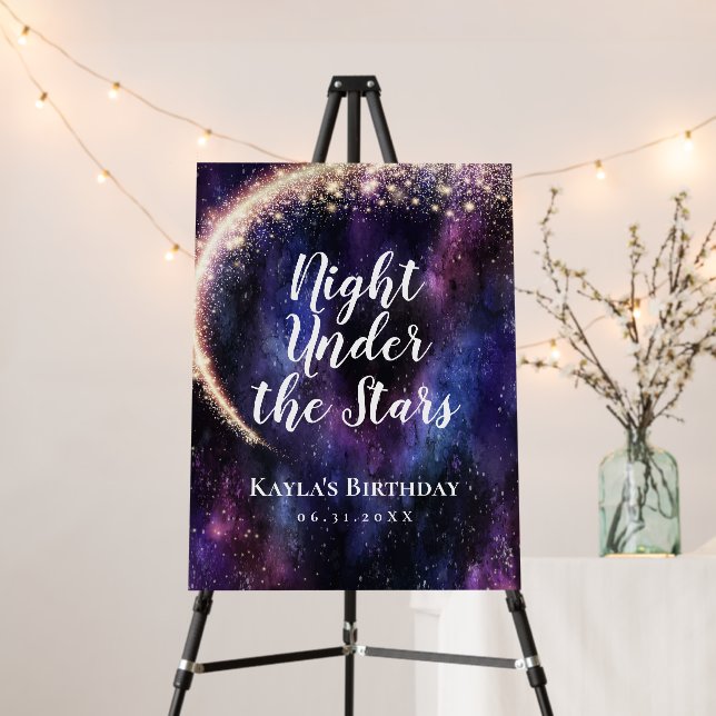 Night Under the Stars Welcome Sign (In Situ (Stand))