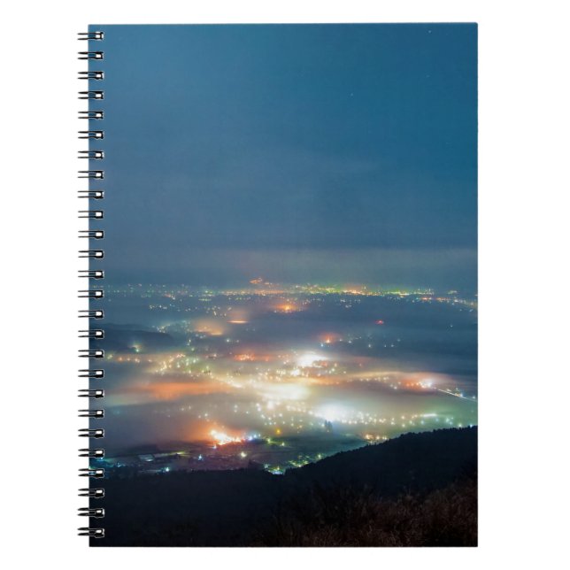 Night View Aso Night Sea Of Clouds Japan Kumamoto Notebook (Front)