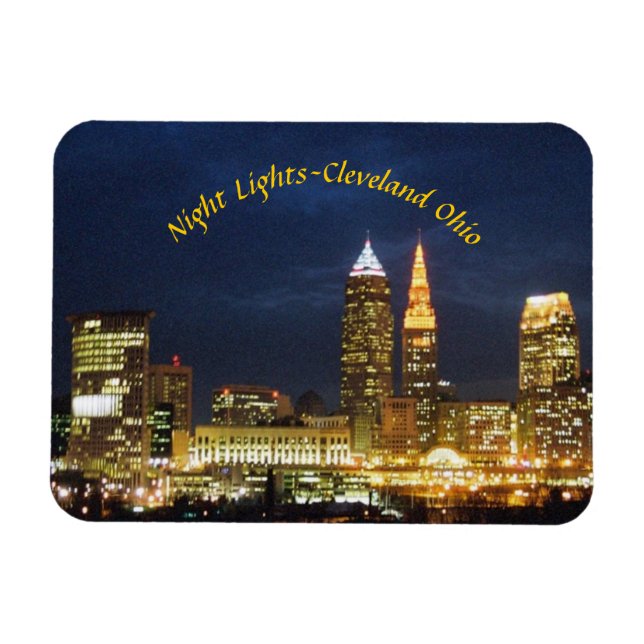 Night View Cleveland OH Magnet (Horizontal)