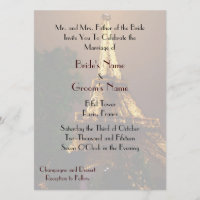 Night View Eiffel Tower Wedding