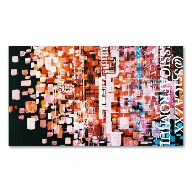 Night-view from Flight Mug Business Card Magnet (Front)