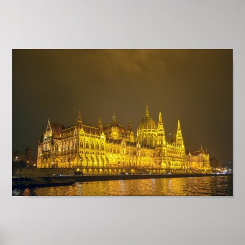 Night View, Hungarian Parliament, Budapest Hungary