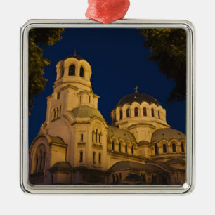 Night view of Alexander Nevski Cathedral Metal Ornament