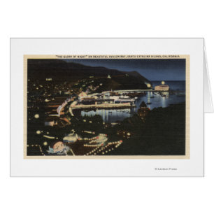 Night View of Avalon Bay Cards