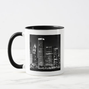 Night view of Chicago's famous cityscape Mug