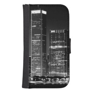 Night view of Chicago's famous cityscape Samsung S4 Wallet Case